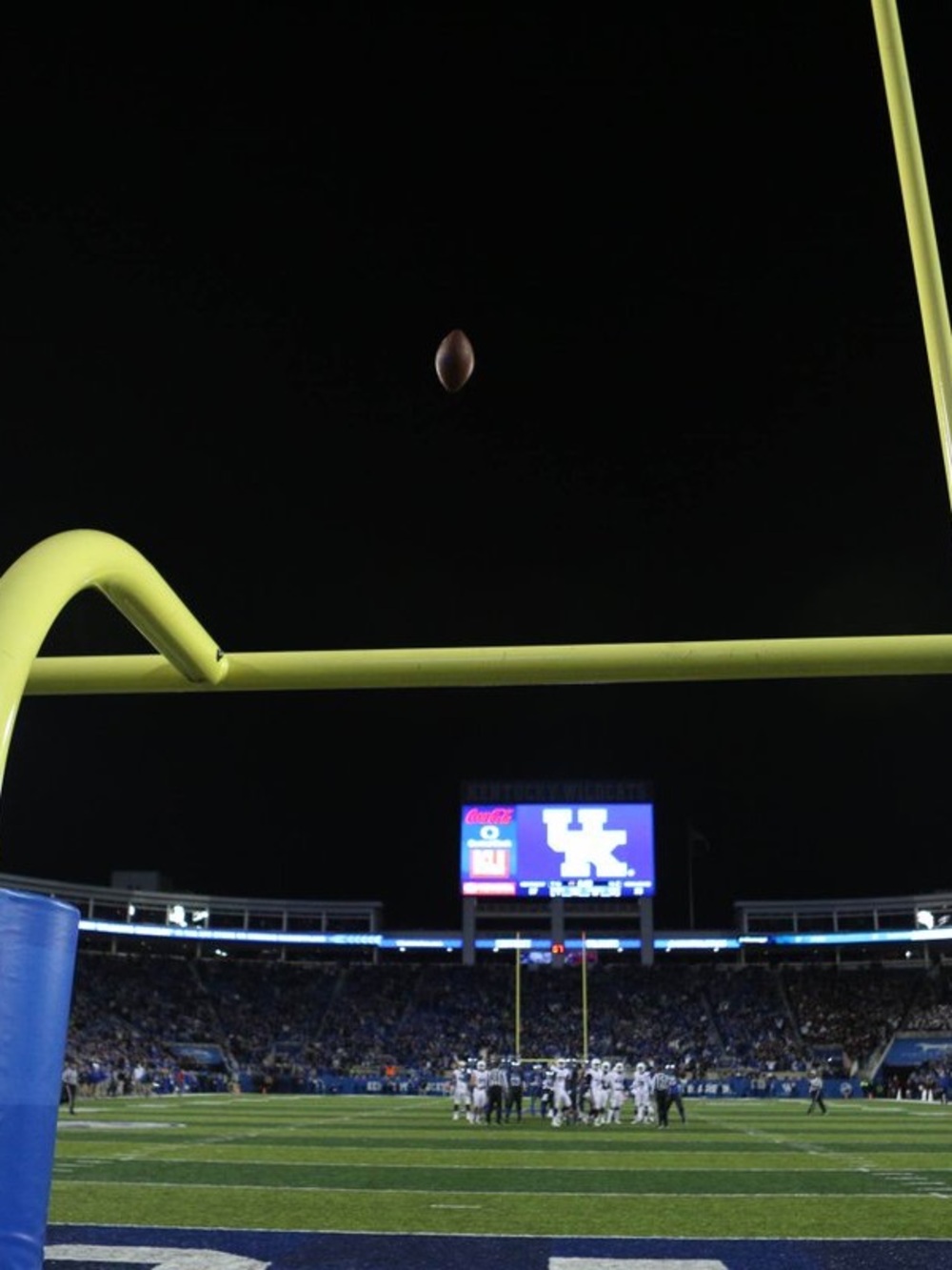 Official Football Goalpost and Ball Set - Yellow Goalpost with Brown Football